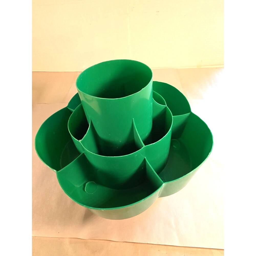 Vintage Kitchen Tool Turn About Spinning Carousel Utensil Holder Caddy Green